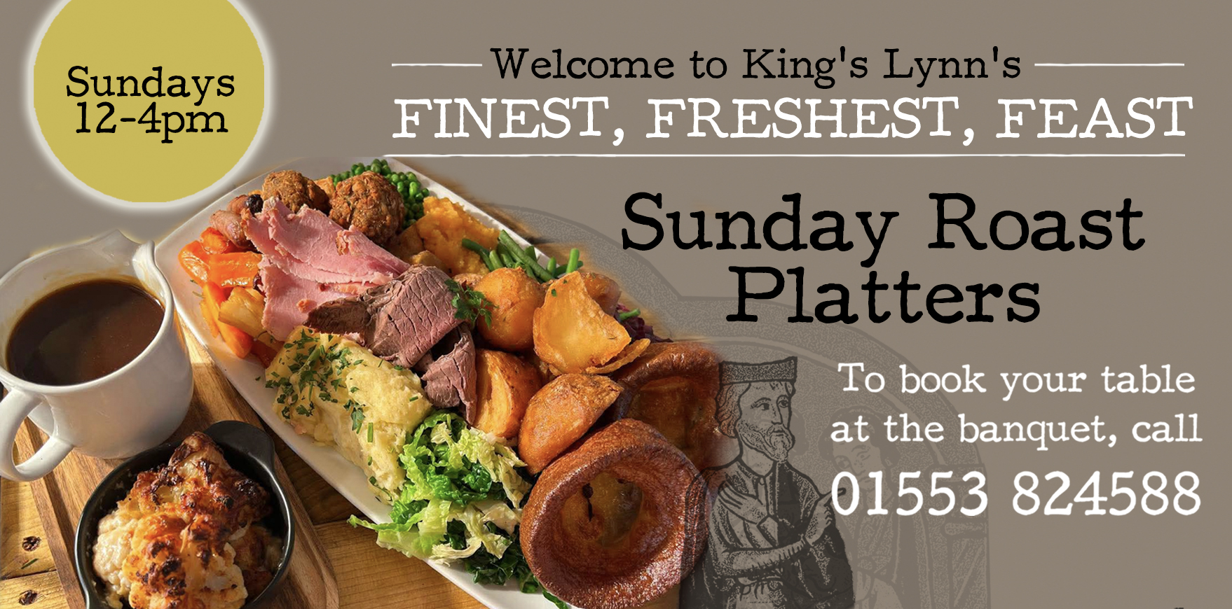 Sunday carvery served with locally source produce